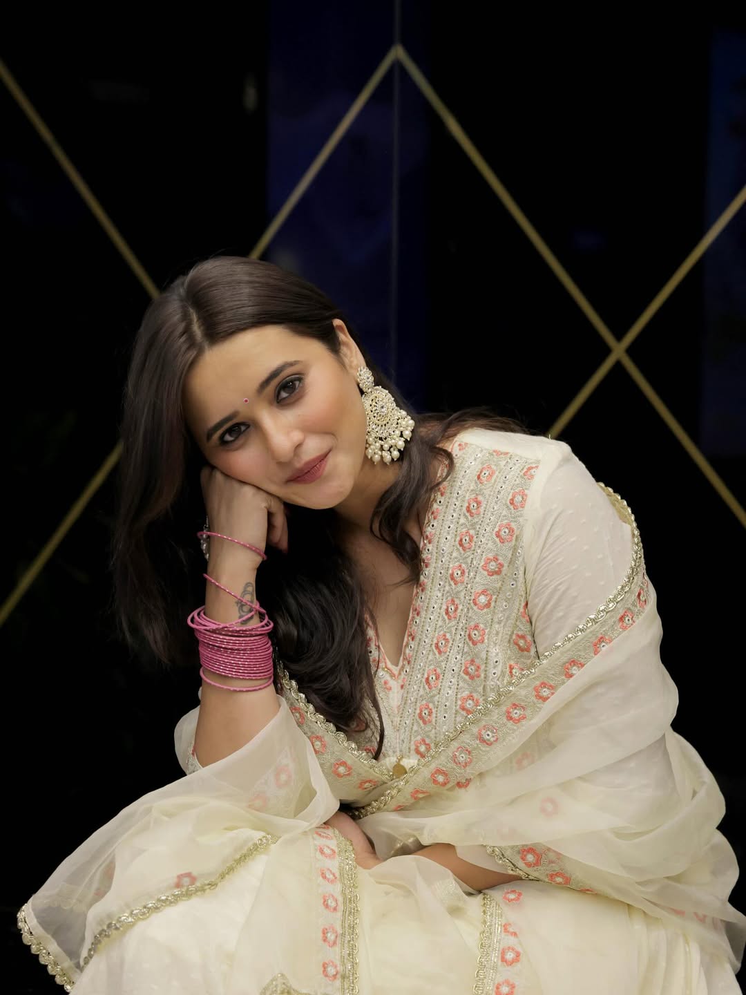 Shivani Surve Peacock Green Blazer Suit Look