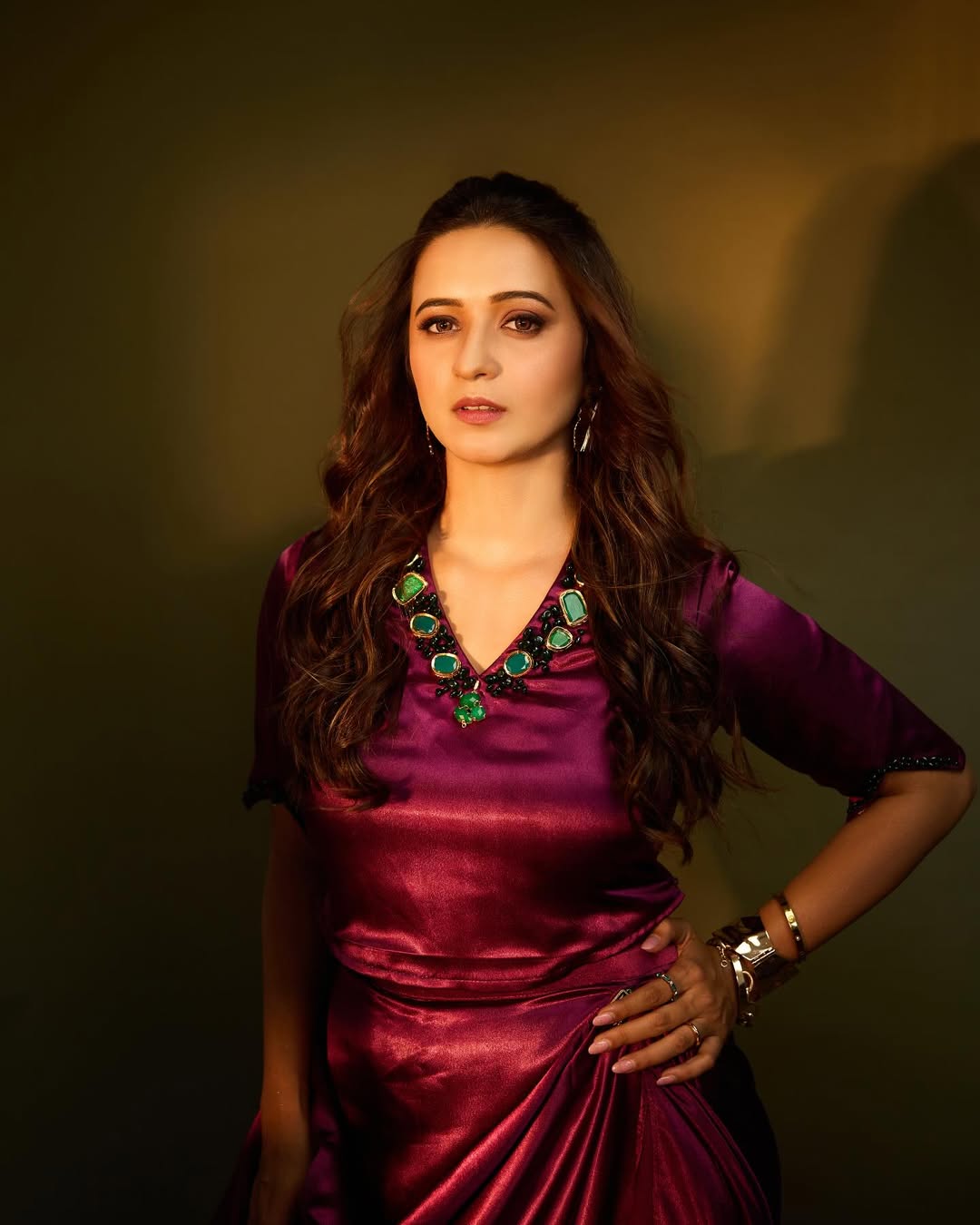 Shivani Surve Peacock Green Blazer Suit Look