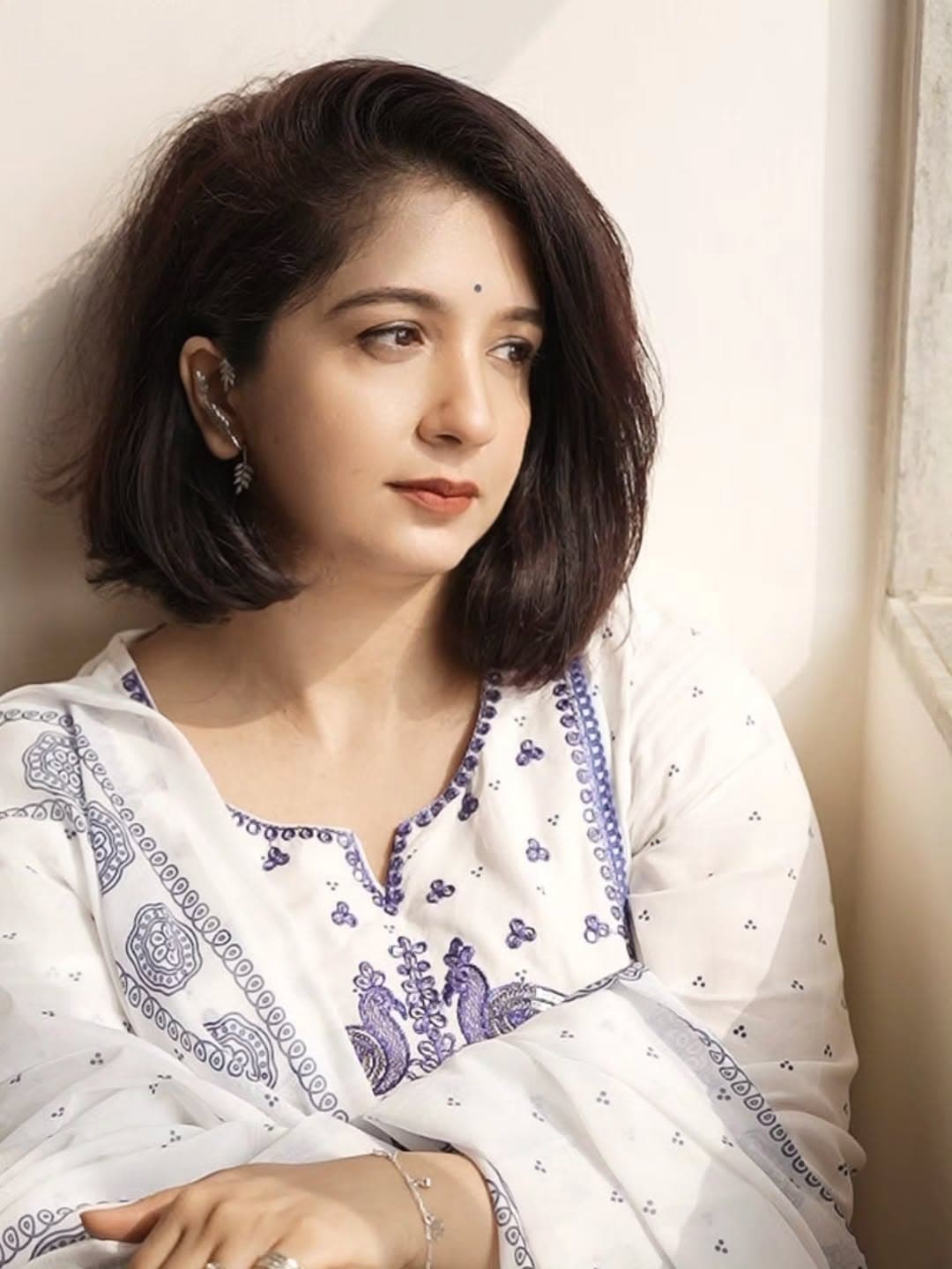 Snehlata Vasaikar White Dress Photoshoot