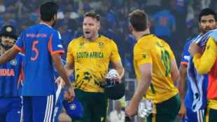 Washington Sundar David Miller Fight involved in Heated Exchange Video Viral in IND vs SA T20 WC 2026