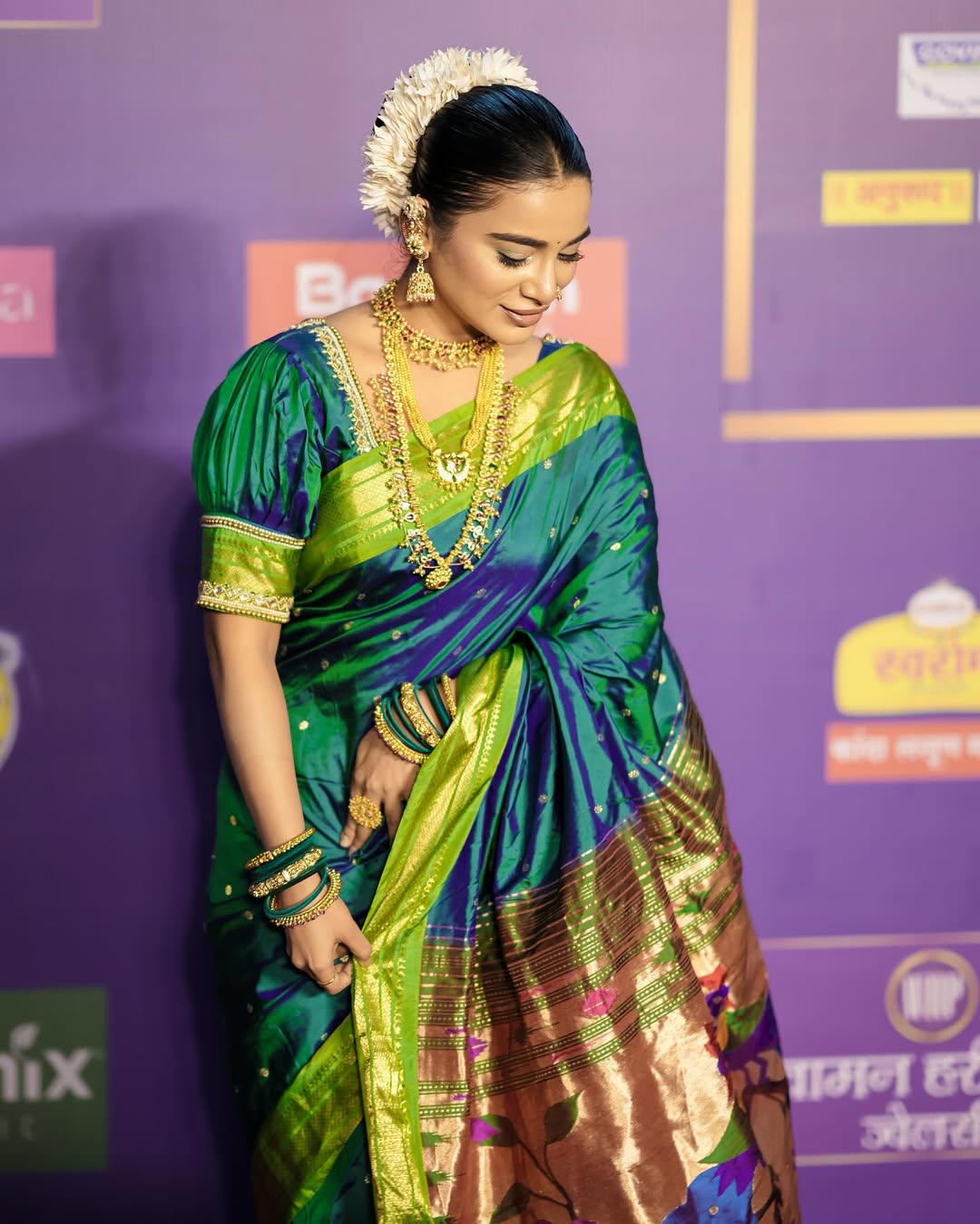 Tanvi Kolte Paithani Saree Look
