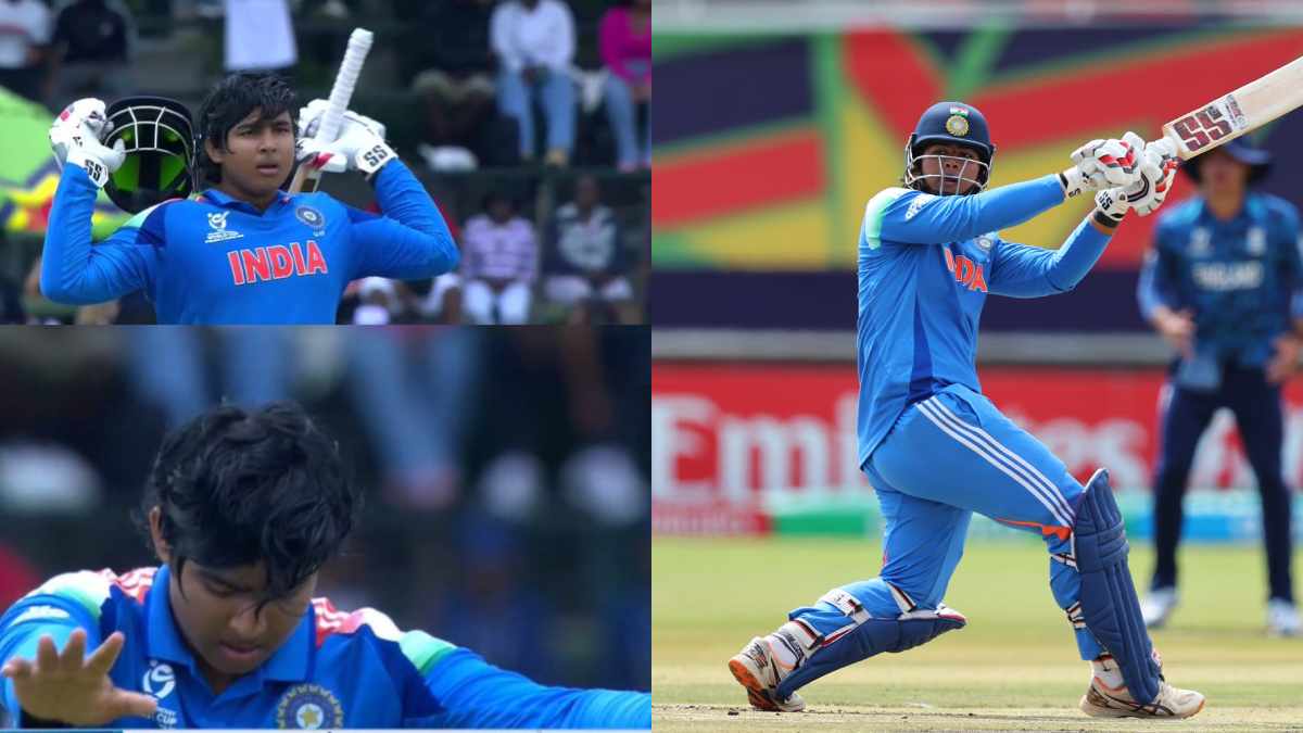Vaibhav Suryavanshi 55 Balls Hundred in IND vs ENG U19 WC 2026 Final Century Celebration Video Viral