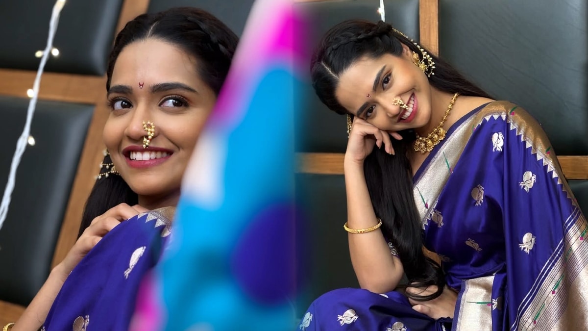 Vallari Viraj Muniya Paithani Saree Look