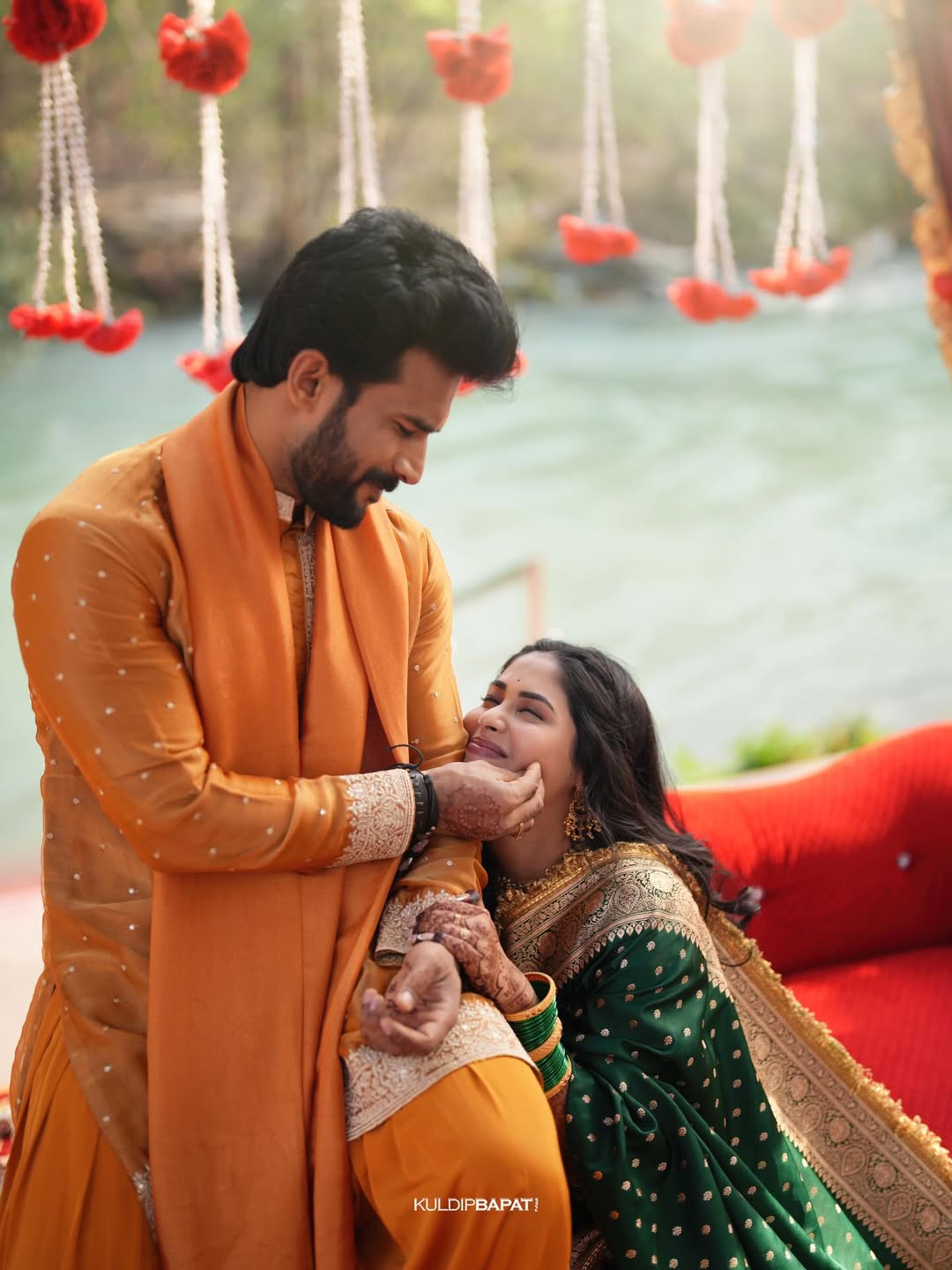 Vishal Nikam Akshaya Hindalkar Engagement Photos