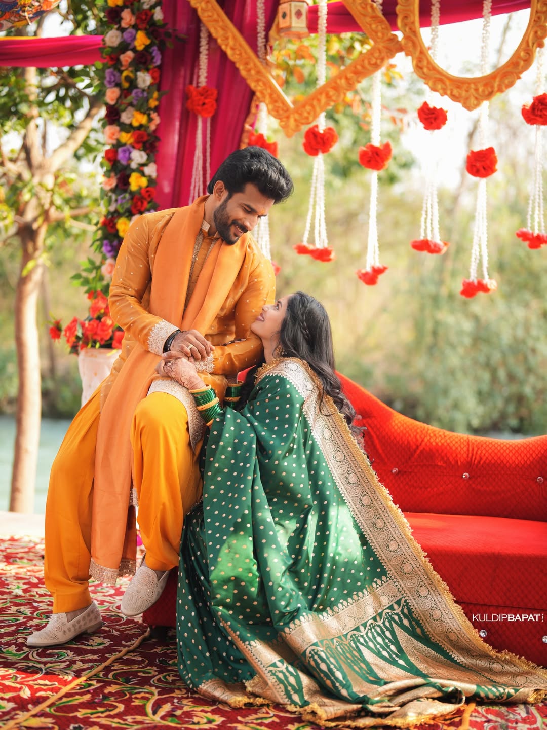 Vishal Nikam Akshaya Hindalkar Engagement Photos