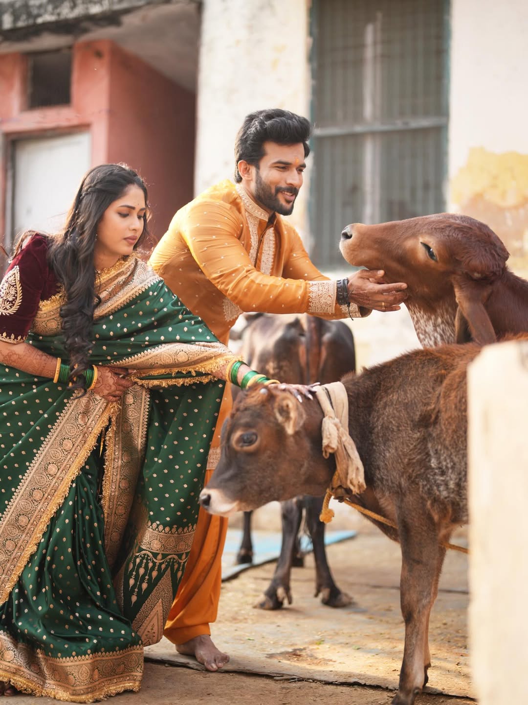 Vishal Nikam Akshaya Hindalkar Engagement Photos