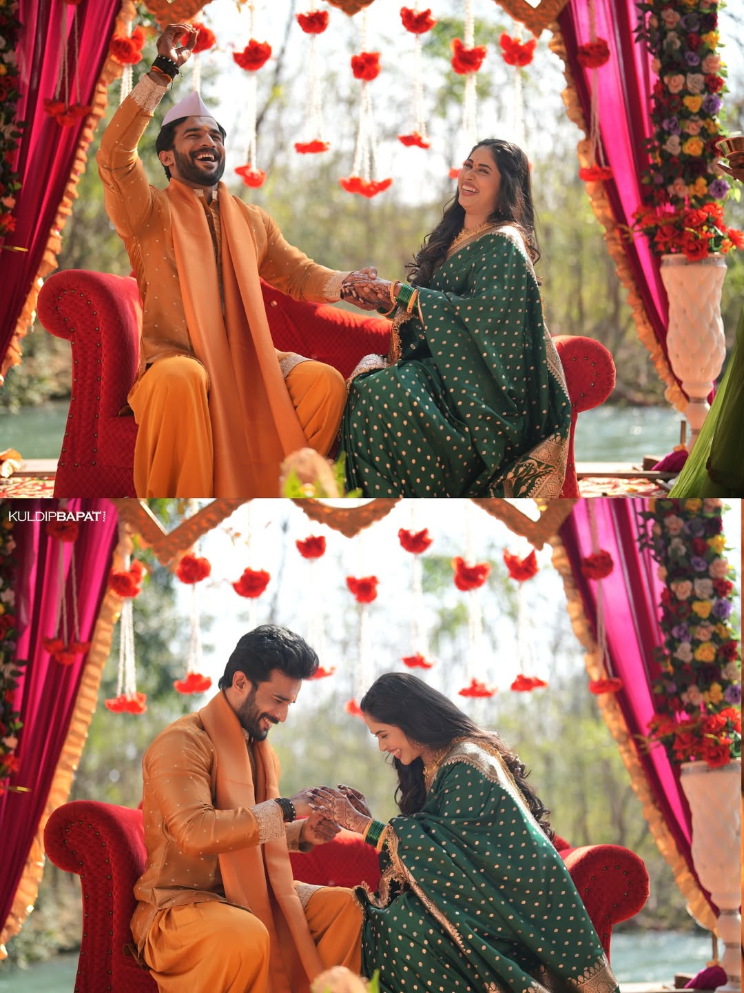 Vishal Nikam Akshaya Hindalkar Engagement Photos