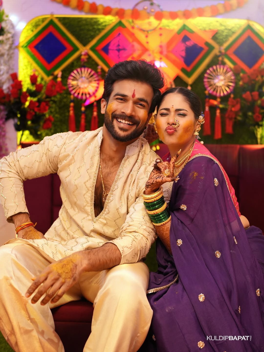 Vishal Nikam Akshaya Hindalkar Haldi Ceremony