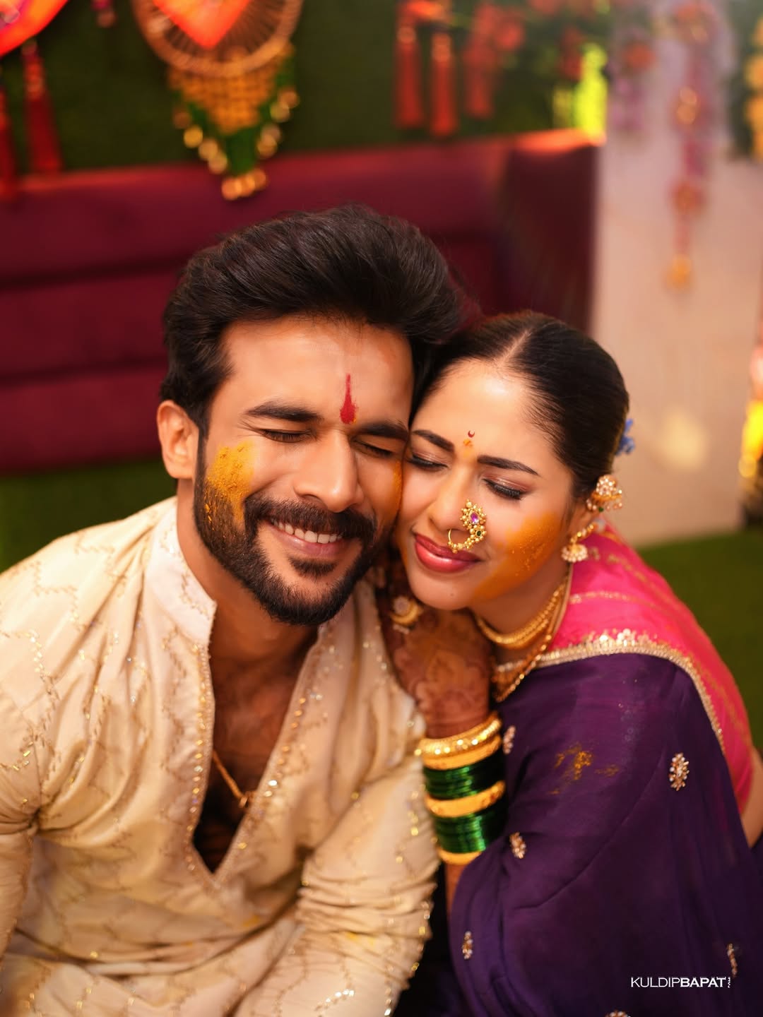 Vishal Nikam Akshaya Hindalkar Haldi Ceremony