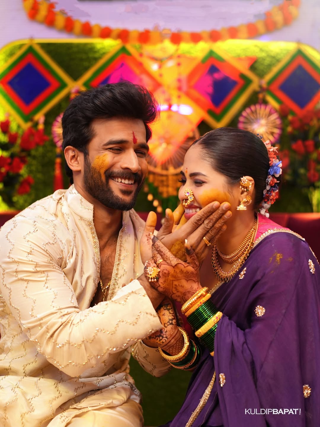 Vishal Nikam Akshaya Hindalkar Haldi Ceremony