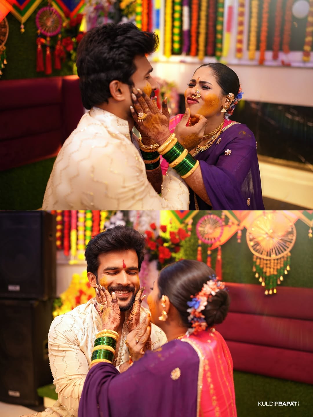 Vishal Nikam Akshaya Hindalkar Haldi Ceremony