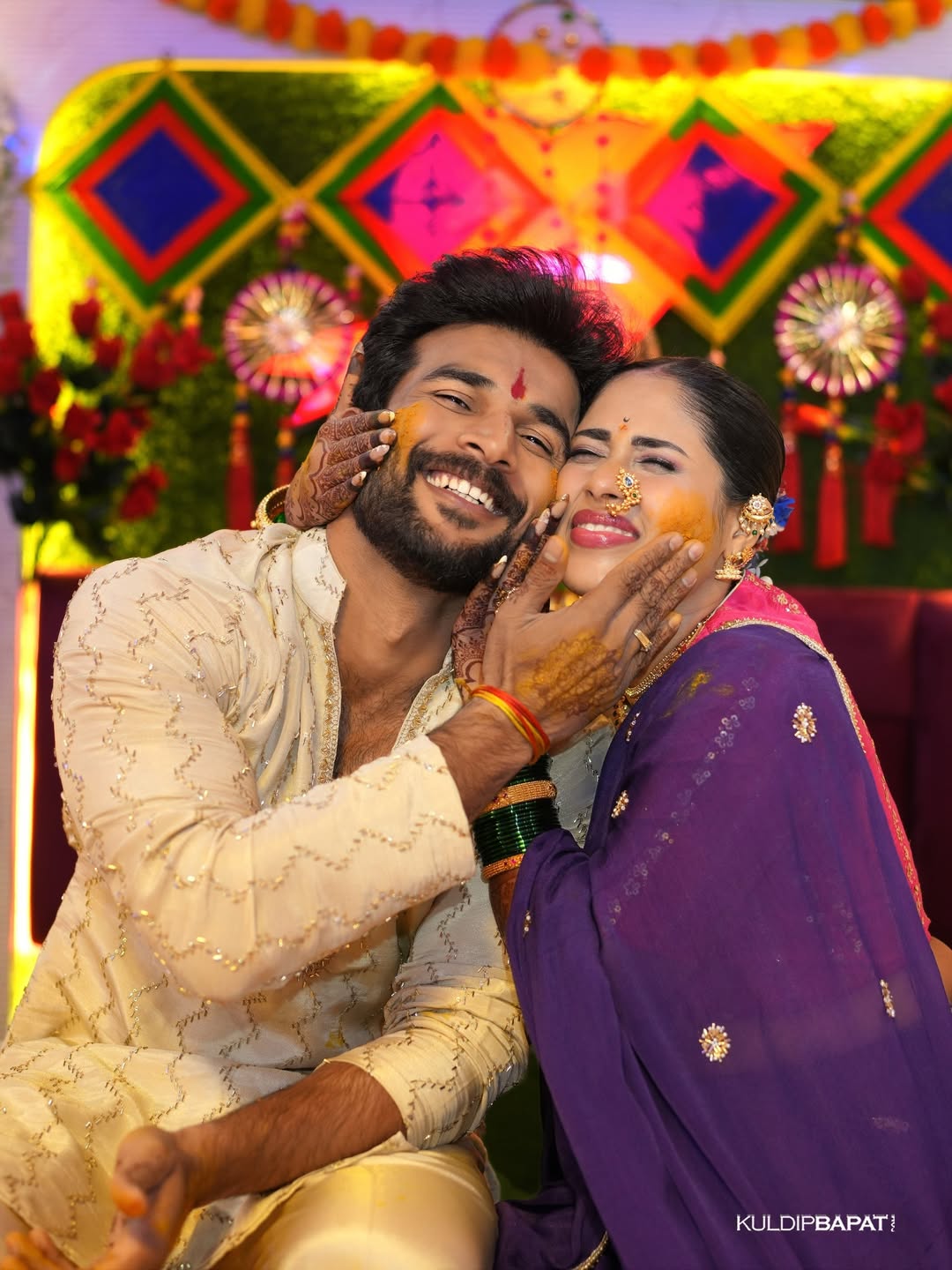 Vishal Nikam Akshaya Hindalkar Haldi Ceremony