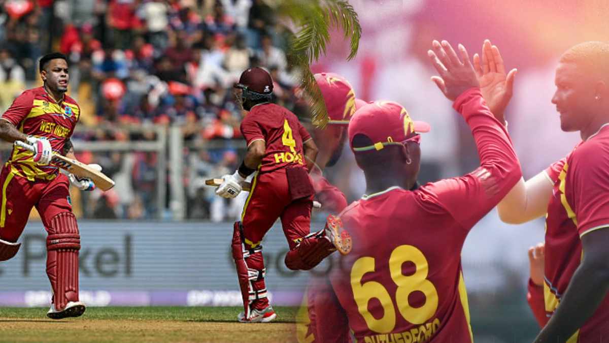 WI beat NEP by 9 Wickets West Indies Qualify for Super 8 Jason Holder 4 wickets Shai hope Shimron Hetmyer T20 WC 2026