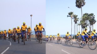 ‘Vande Mataram’ Coastal Cyclothon cycle rally arrives in Vasai