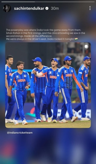 Sachin Tendulkar Post on India Win vs Pakistan