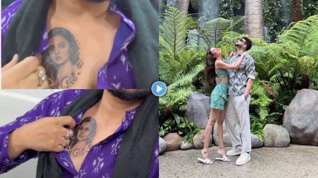 Karan Kundra Gets Tejasswi Prakash Face Tattoo Karan Kundra Gets Tejasswi Prakash Face Tattoo