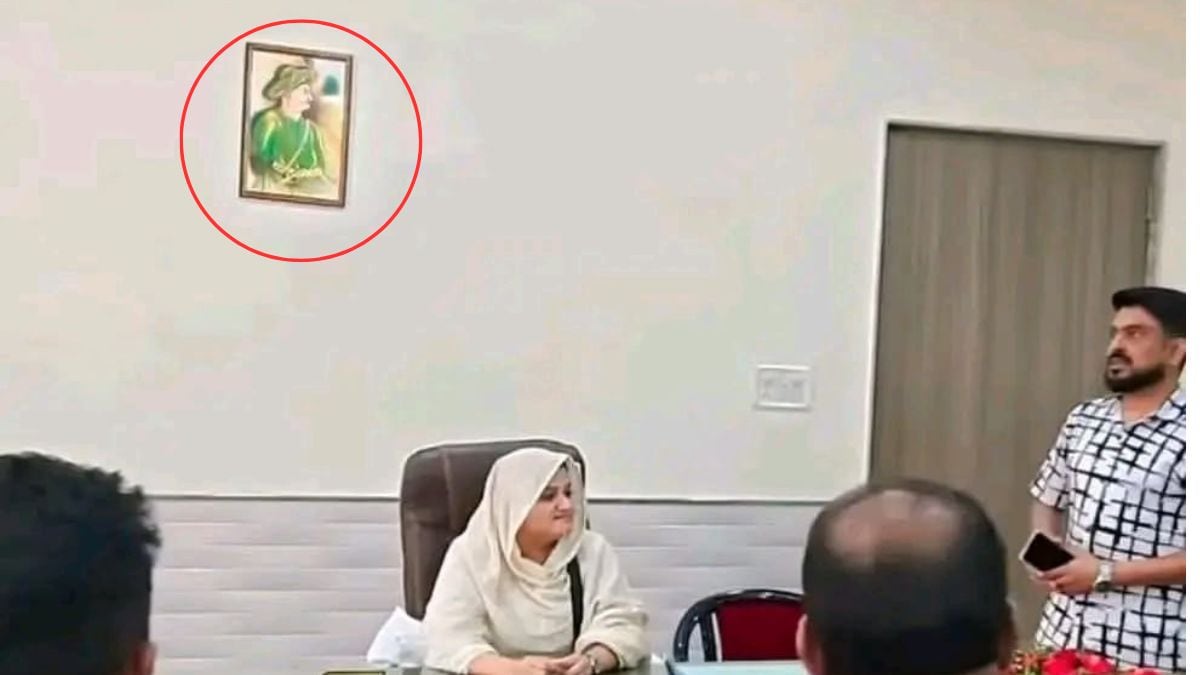 malegaon deputy mayor sparks controversy after installing tipu sultan photo in office
