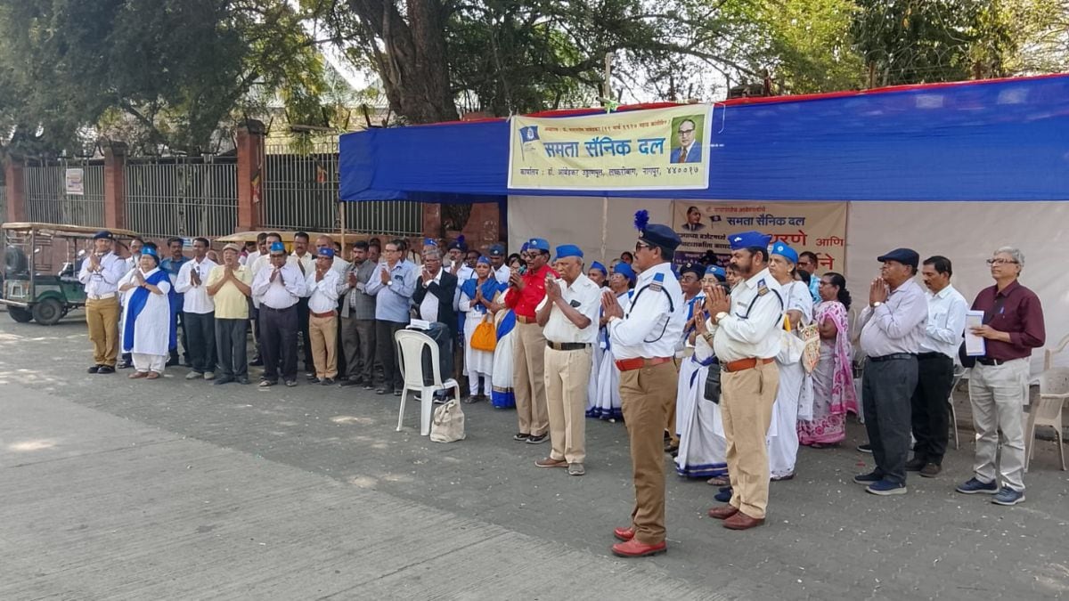 samata sainik dal protests in nagpur demanding implementation of ugc law and budget share for sc st communities