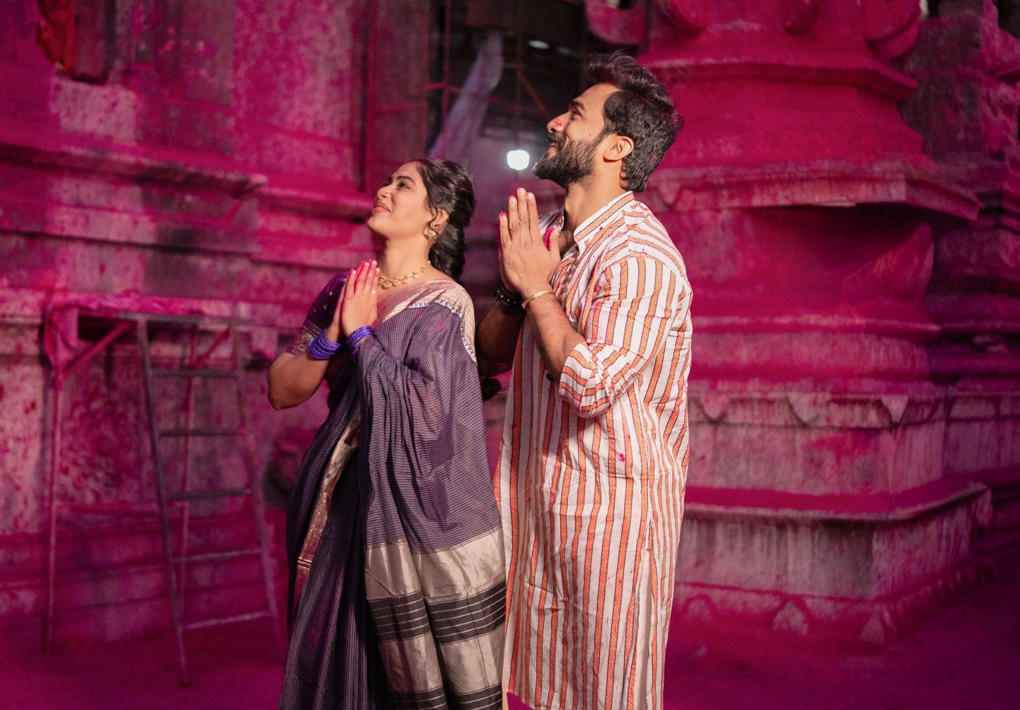 marathi actor vishal nikam and actress akshaya hindalkar visits jyotiba temple shares photos on instagram