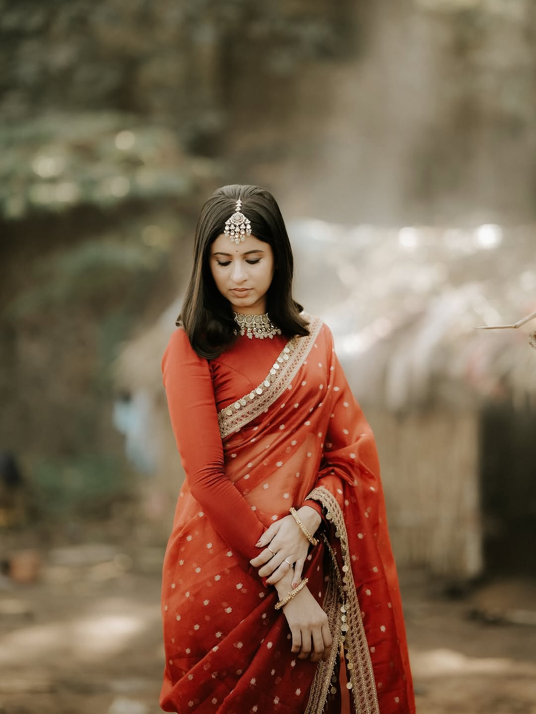 Ankita Walawalkar traditional saree look