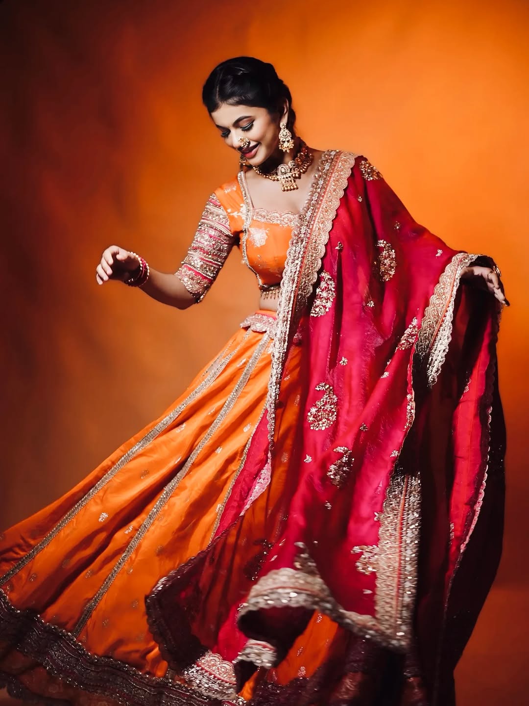 Anushree Mane royal pink look in Bigg Boss Marathi 6,