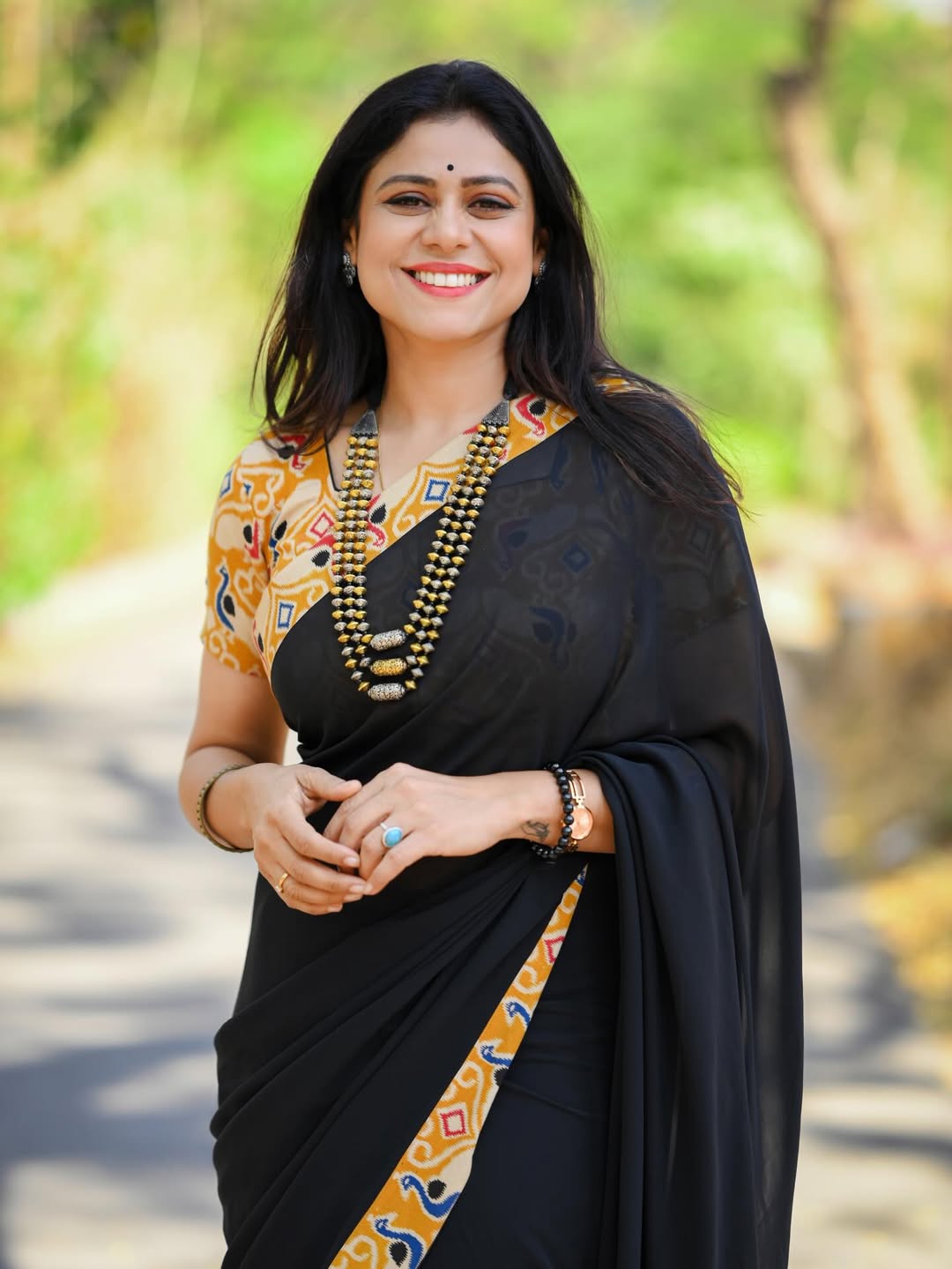 Ashwini Mahangade silk saree look