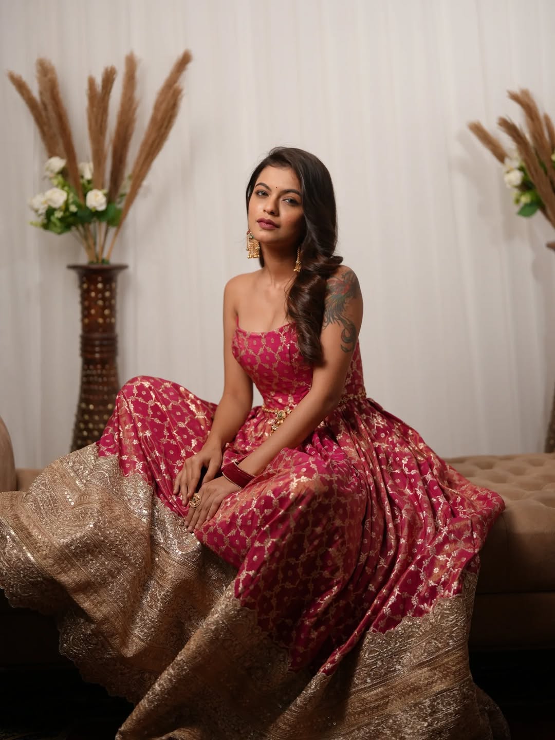 Anushree Mane royal pink look in Bigg Boss Marathi 6,