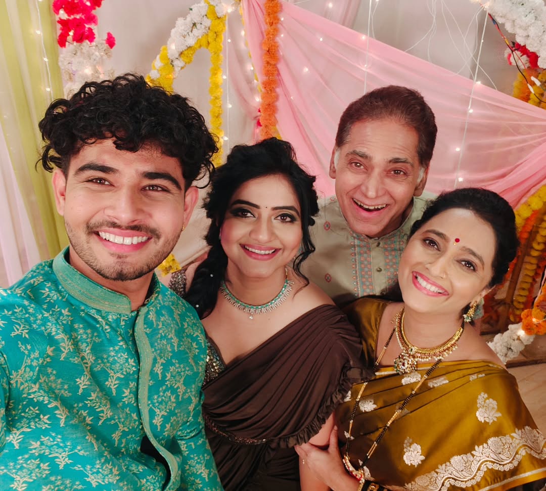 Rutuja Deshmukh saree look viral Lagnanantar Hoilach Ki Prem wedding track shoot