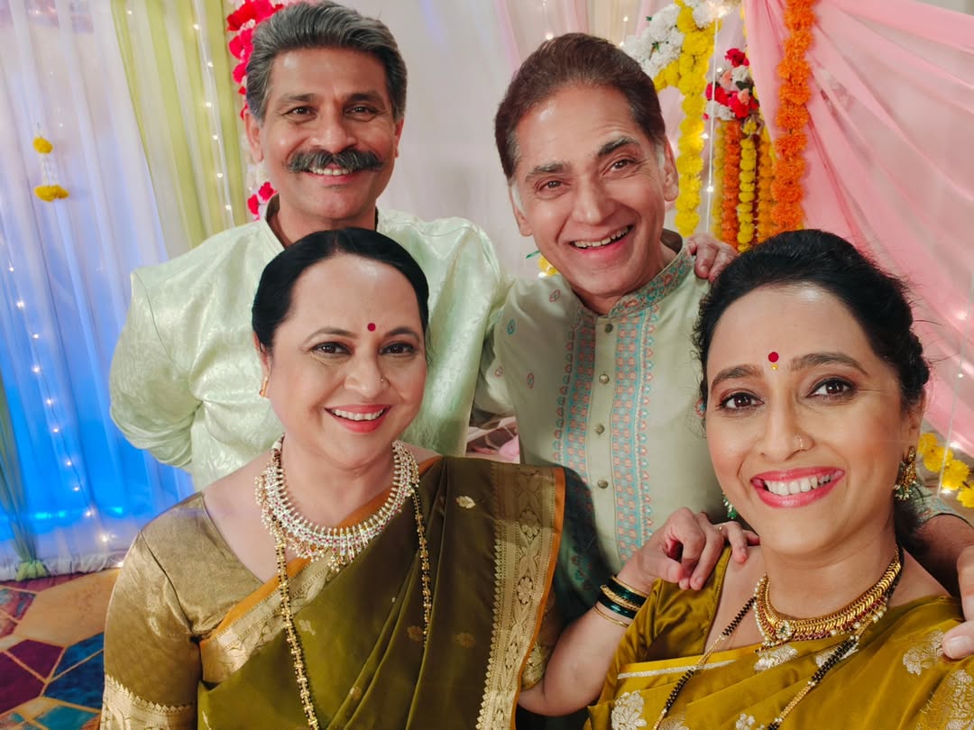 Rutuja Deshmukh saree look viral Lagnanantar Hoilach Ki Prem wedding track shoot