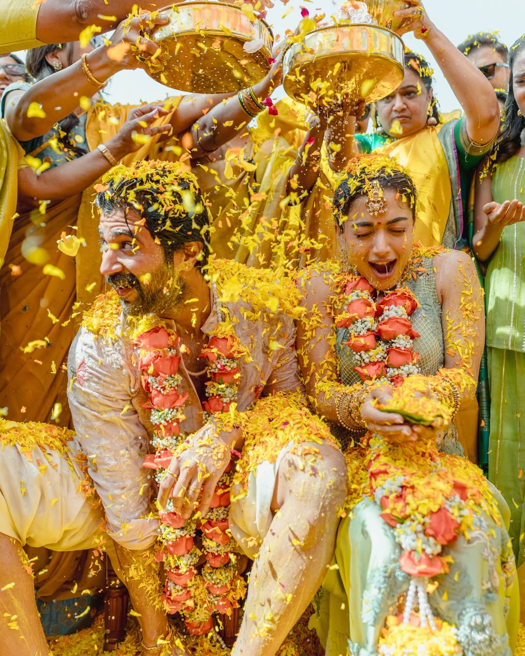 Vijay Deverakonda Rashmika Mandanna haldi photos viral