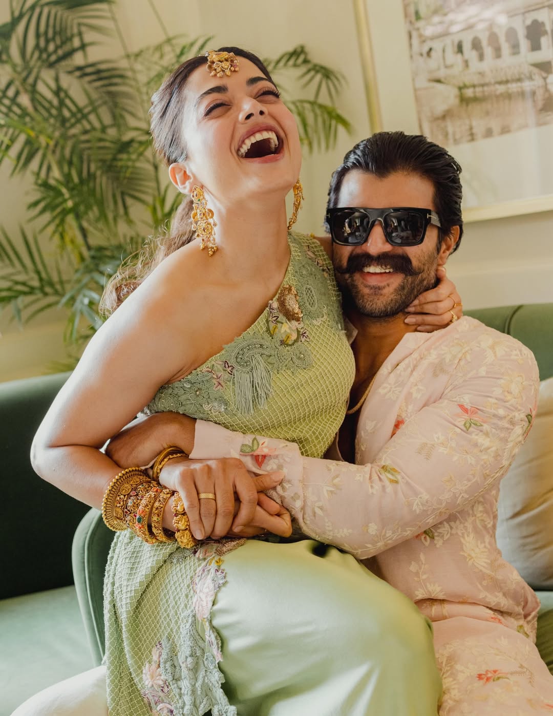 Vijay Deverakonda Rashmika Mandanna haldi photos viral