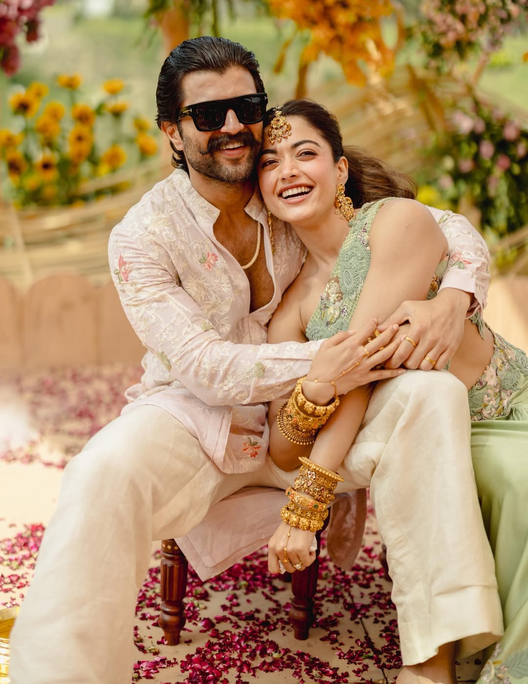 Vijay Deverakonda Rashmika Mandanna haldi photos viral