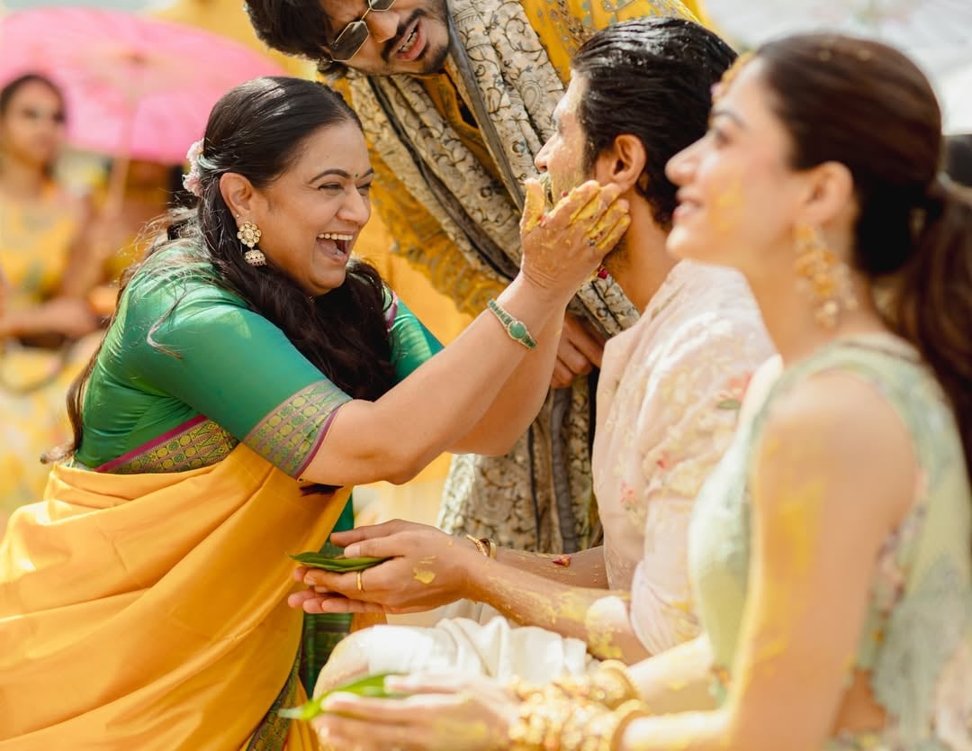 Vijay Deverakonda Rashmika Mandanna haldi photos viral