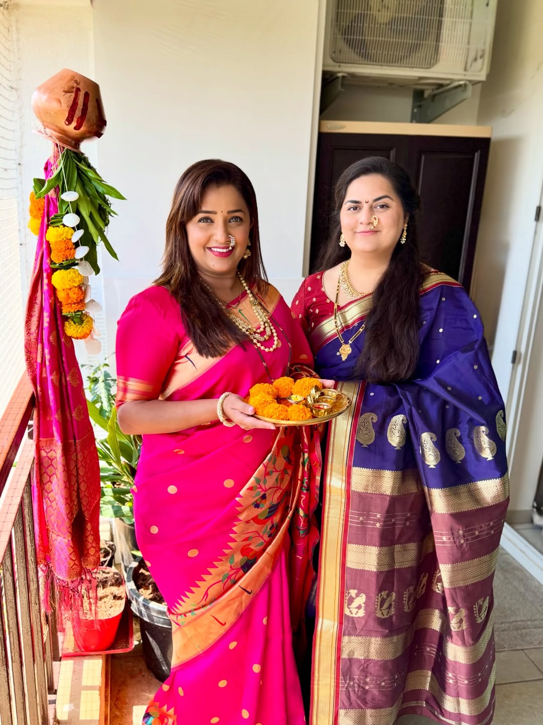 Apurva Nemlekar Gudi Padwa celebration photos, first Gudi Padwa after marriage in Bangalore