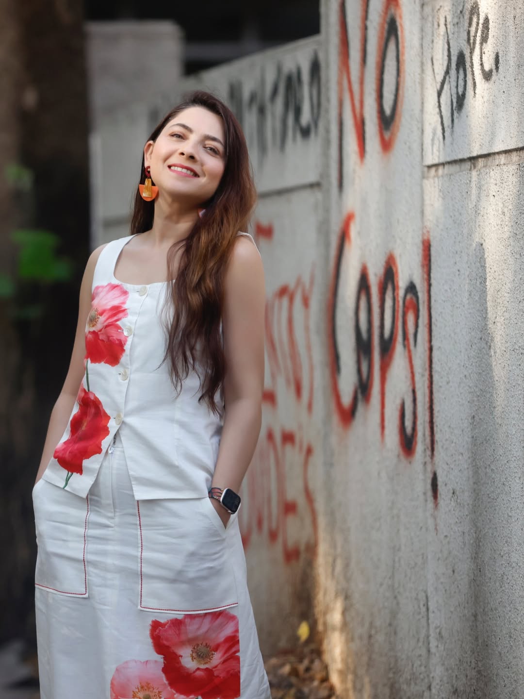 Sonalee Kulkarni stylish white outfit photos