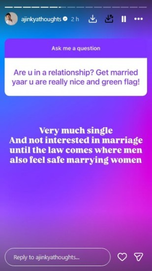 Ajinkya Raut on his marriage