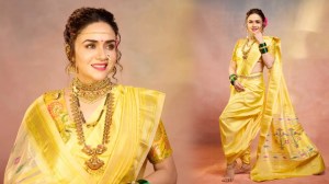 Photos: अमृता खानविलकरचा पिवळ्या पैठणीत शाही थाट; साडीची किंमत माहिती आहे का?