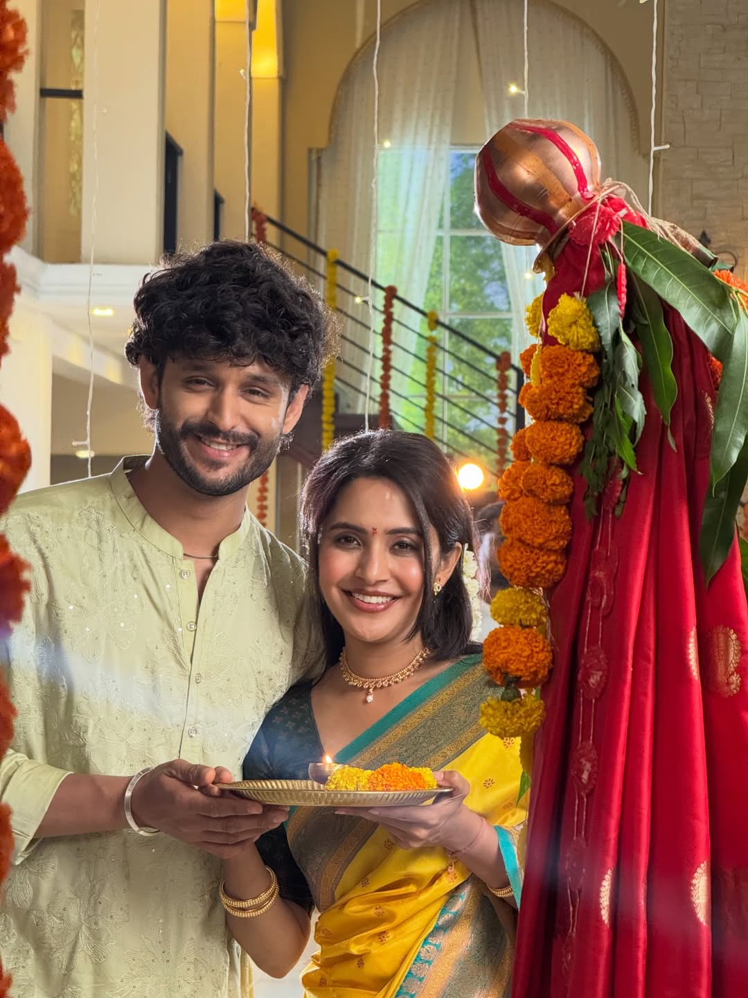 Anushka Sarkate Paithani Nauvari Saree Look