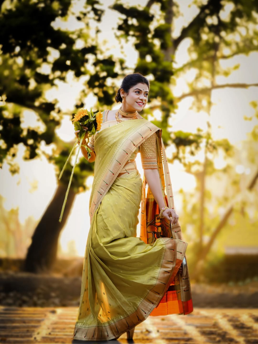 Ashvini Mahangade Paithani Saree Look