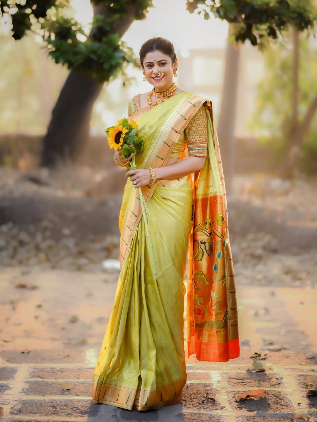 Ashvini Mahangade Paithani Saree Look