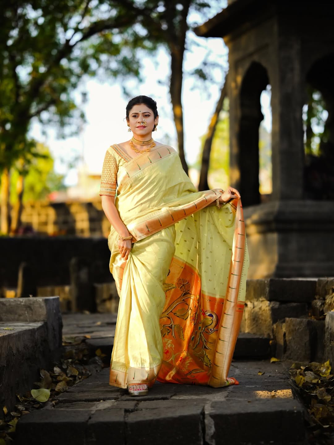 Ashvini Mahangade Paithani Saree Look