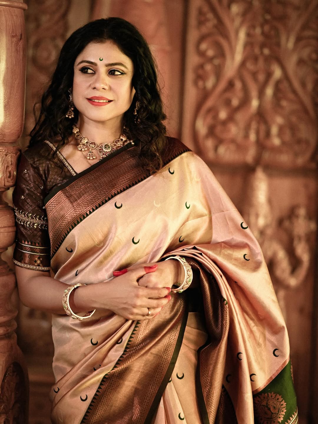 Ashvini Mahangade Paithani Saree Look