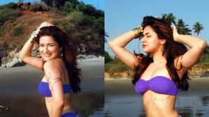 गोव्याच्या समुद्रकिनारी २४ वर्षाय अवनीत कौरचा बोल्ड अंदाज; जांभळ्या बिकिनीतील फोटो व्हायरल