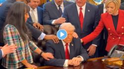 Donald Trump Video: ट्रम्पना दैवी मार्गदर्शन आणि ज्ञान मिळावे यासाठी धर्मगुरूंची प्रार्थना; व्हाईट हाऊसमधील व्हिडिओ व्हायरल, पाहा