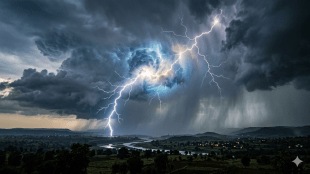 science of lightning and thunder in marathi | why lightning occurs before thunder | speed of light vs speed of sound explanation | physics of clouds and electricity