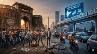 India Future vs Past, Maharashtra Political News, Pune Stone Pelting News, Unemployment in India 2026, Indian Economy Analysis, Emmanuel Macron Mumbai Visit, Pushpak Viman vs Boeing, Two Indias Divide, Gig Workers Issues, Loksatta Editorial,