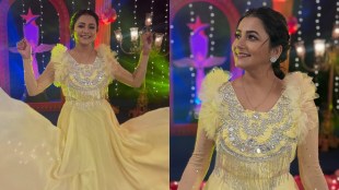 Jui Gadkari Yellow Gown Look