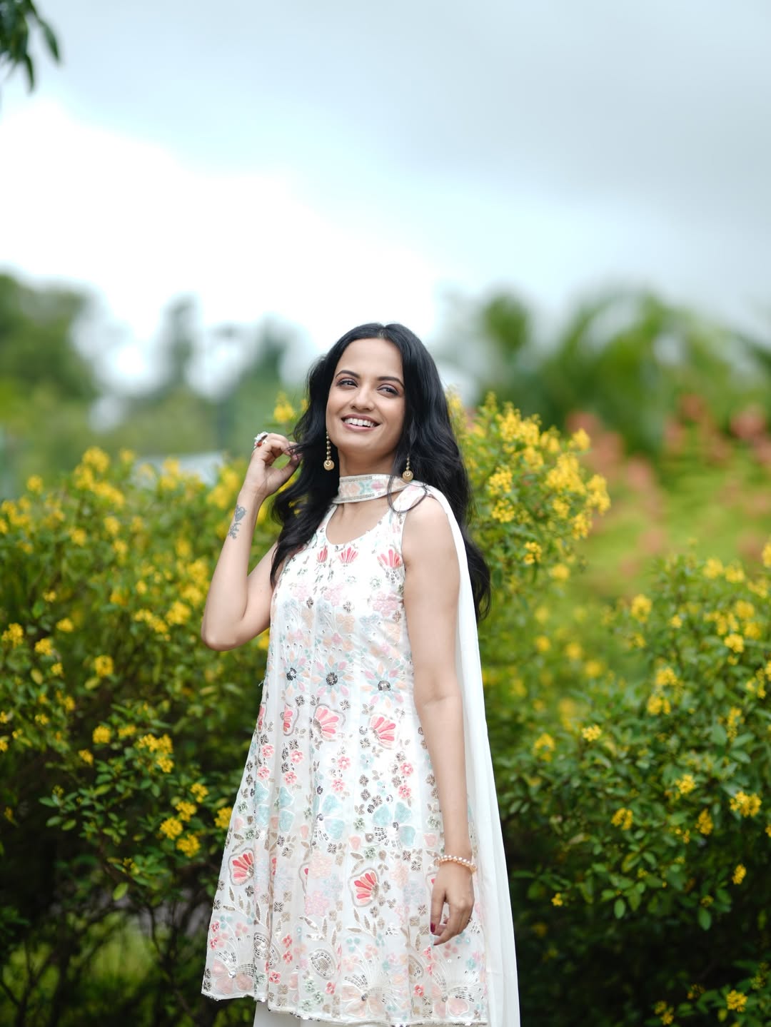 Ketaki Mategaonkar White Nauvari Saree Look
