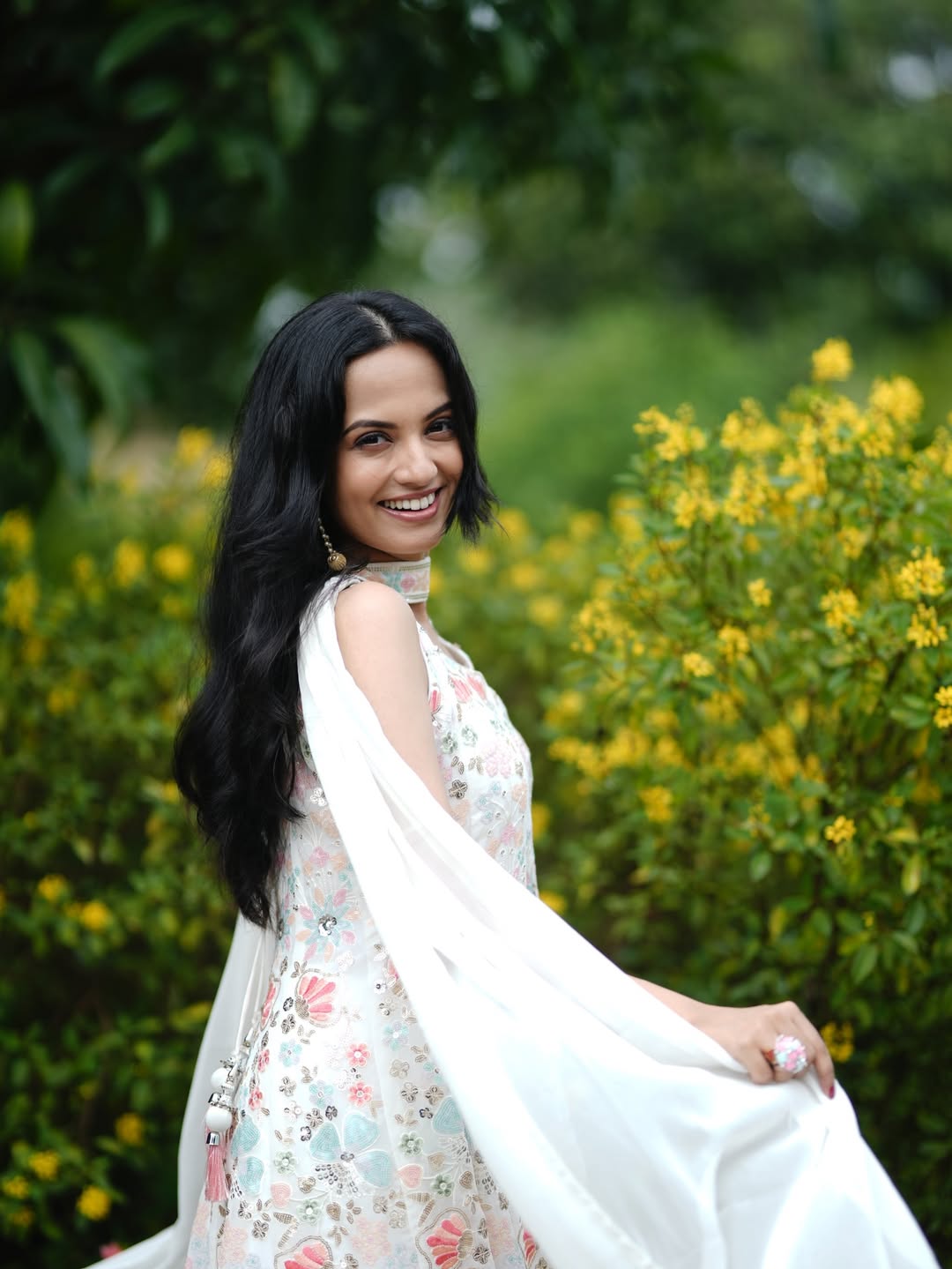 Ketaki Mategaonkar White Nauvari Saree Look