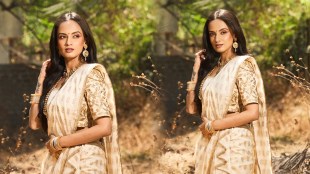 Ketaki Mategaonkar White Nauvari Saree Look